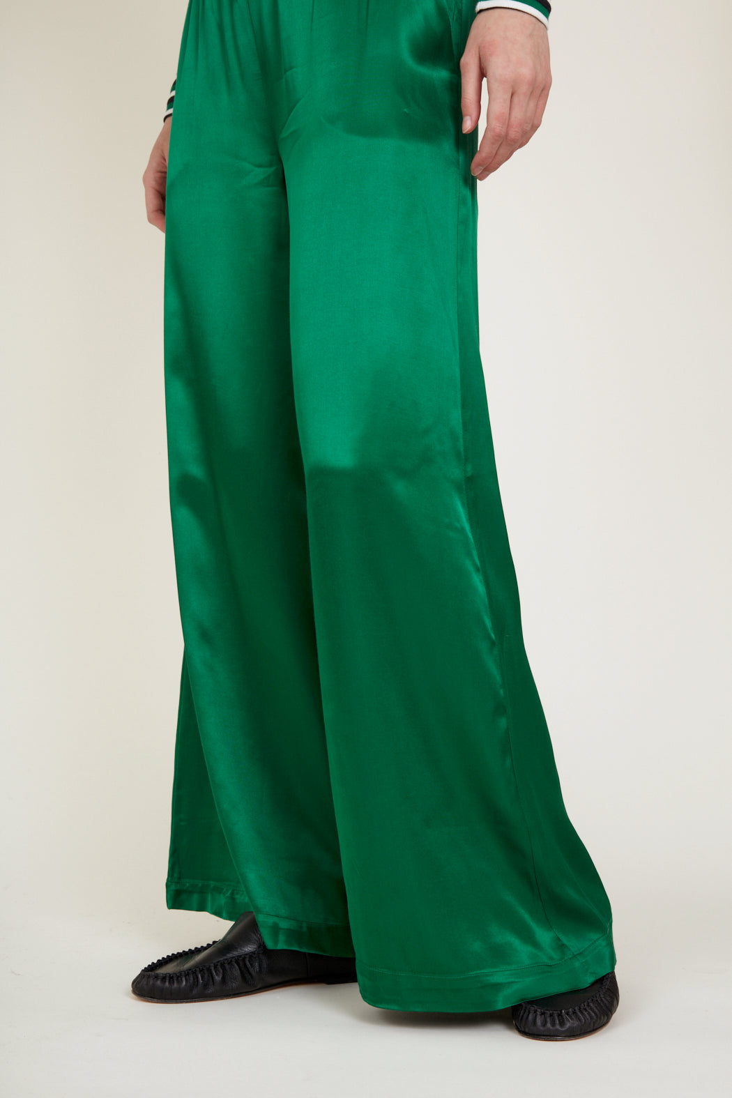 Basic Apparel Flora Wide Pants Pants 648 Green Jacket